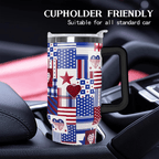 40oz American Flag Patriotic Tumbler | The Ultimate Freedom Gift for Veterans, Police & Father’s Day