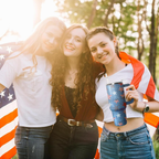 40oz "American Star" Patriotic Tumbler | Stars and Stripes Insulated Travel Mug for Veterans & 4th of July