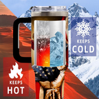 40oz "Liberty & Pride" American Flag Tumbler | Bold Patriotic Gift for Veterans, Dads & USA Fans