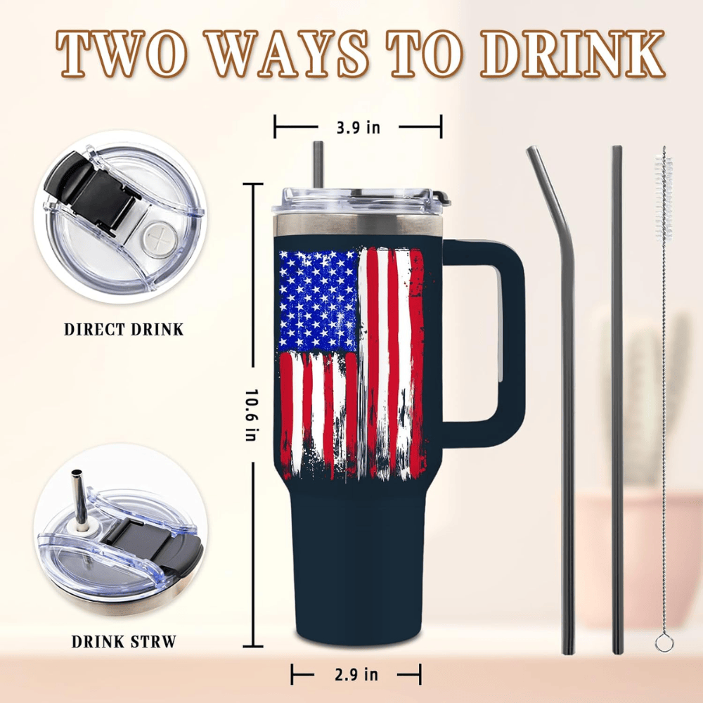 40oz "Truth Flag" American Tumbler | Bold Patriotic Statement Mug for Men, Dads & Veterans