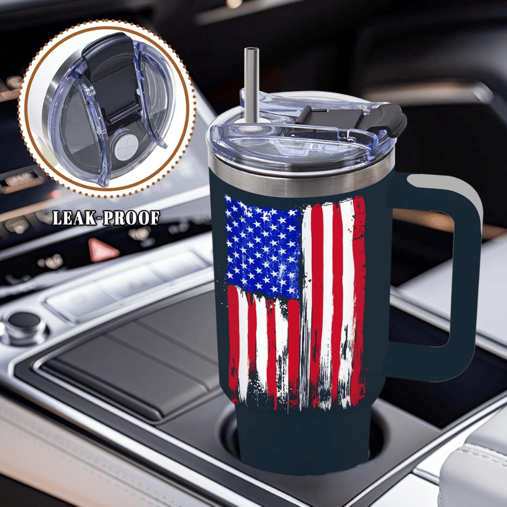 40oz "Truth Flag" American Tumbler | Bold Patriotic Statement Mug for Men, Dads & Veterans