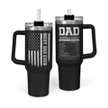 40oz "Best Dad Ever" Insulated Tumbler | Rugged Mountain Design Gift for Dads from Daughter & Son