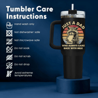 40oz "Racoon Dad" Humorous Tumbler | Best Dad Ever Nutrition Facts Mug for Father's Day & Birthdays