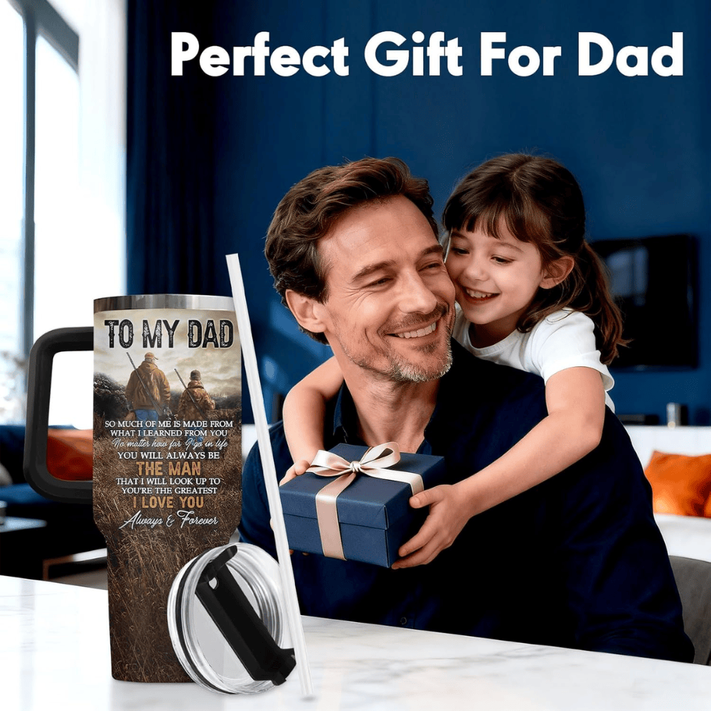 40oz "Hunting Partners for Life" Tumbler | Sentimental Father & Son Wilderness Gift for Outdoorsman Dads
