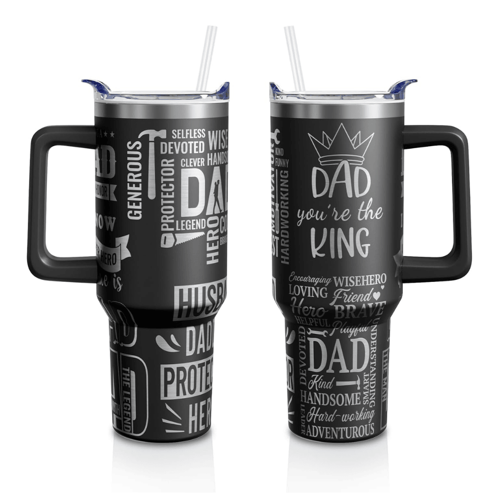 40oz "The Legend" Dad Tumbler | Laser Engraved Funny Gift for Father, Papa & Grandpa