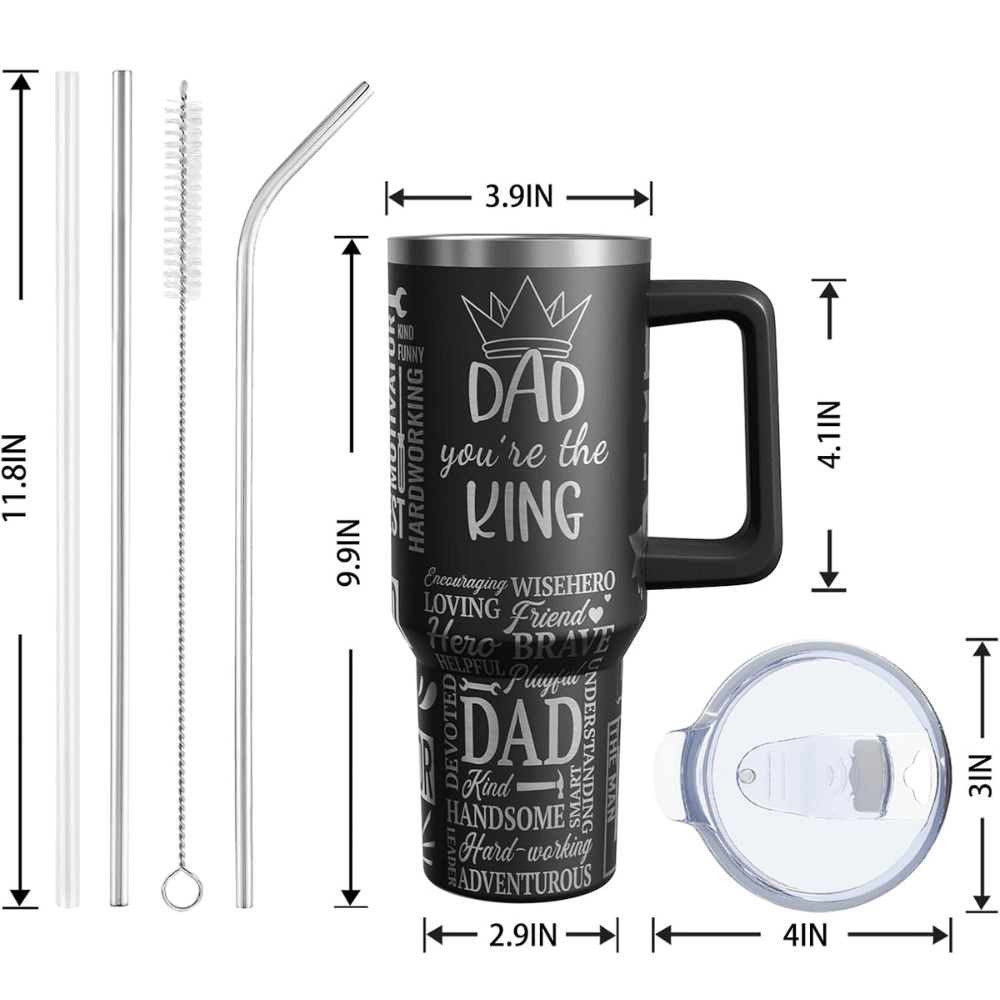 40oz "The Legend" Dad Tumbler | Laser Engraved Funny Gift for Father, Papa & Grandpa