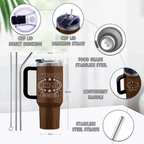 40oz "Awesome Like My Daughter" Wood Grain Tumbler | Funny Girl Dad Travel Mug