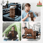 40oz "Awesome Like My Daughter" Wood Grain Tumbler | Funny Girl Dad Travel Mug