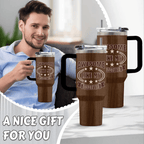 40oz "Awesome Like My Daughter" Wood Grain Tumbler | Funny Girl Dad Travel Mug