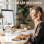 Rainbow "Friends Make Life Beautiful" 40oz Tumbler | Bestie Friendship Travel Mug