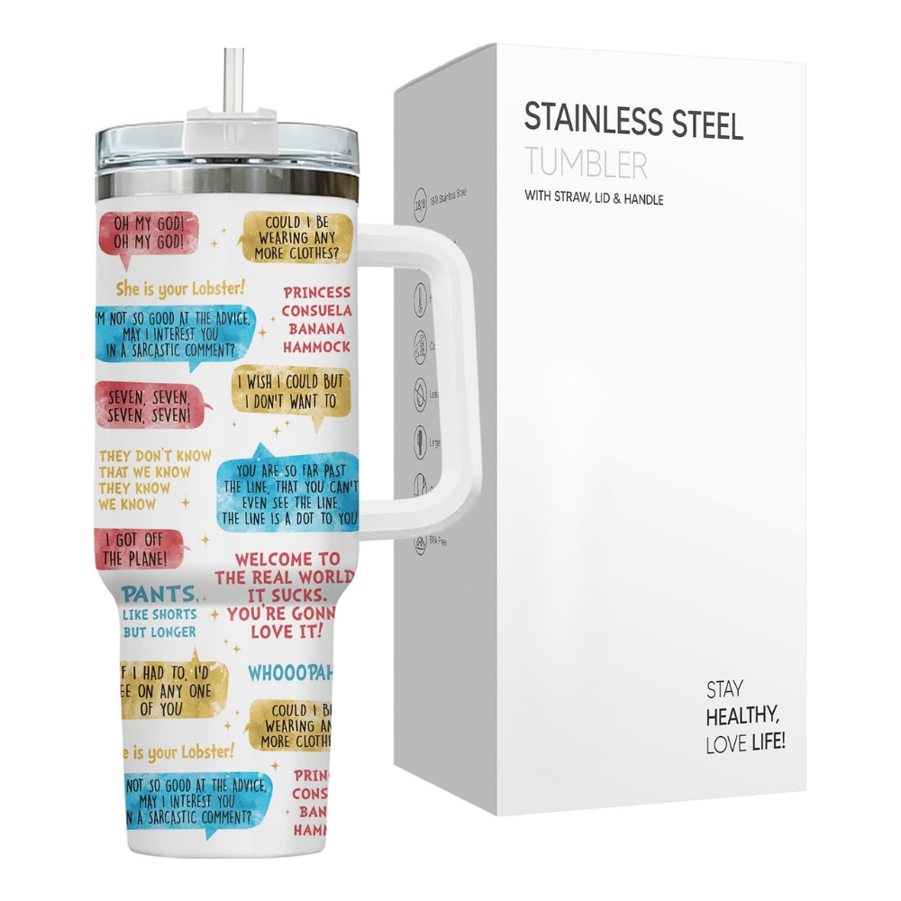 "Stay Golden" 40oz Squad Tumbler with Handle | Retro TV Show Fan Travel Mug