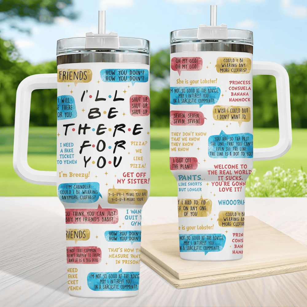 "Stay Golden" 40oz Squad Tumbler with Handle | Retro TV Show Fan Travel Mug