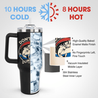 Funny "Dumb Bass" 40oz Fishing Tumbler | Patriotic Fisherman Travel Mug