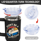 Funny "Dumb Bass" 40oz Fishing Tumbler | Patriotic Fisherman Travel Mug
