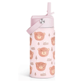 "Cute Bear" 12oz Kids Water Bottle | Insulated Stainless Steel School Tumbler