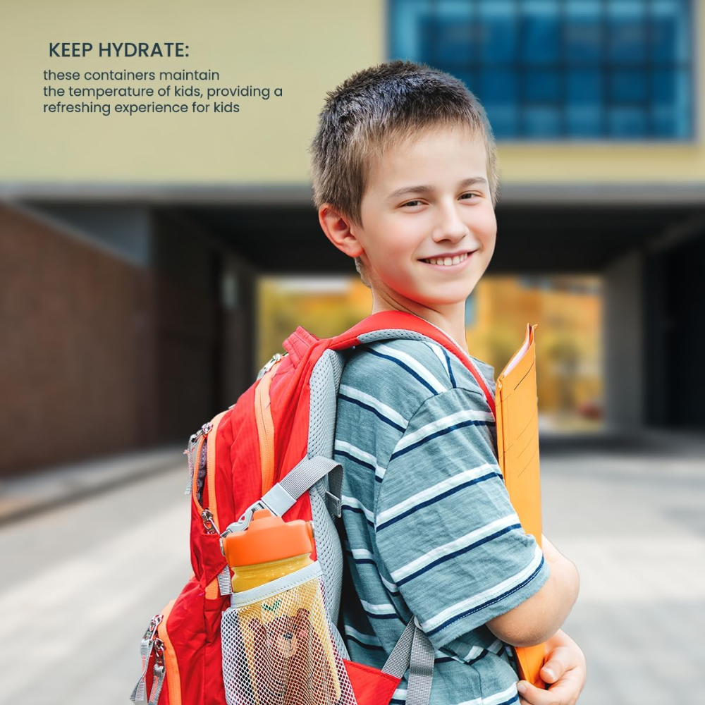 "Playful Bears" 12oz Kids Water Bottle | Pink Insulated Stainless Steel School Tumbler