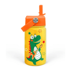 "Dino-Mite" 12oz Kids Water Bottle | Blue Dinosaur School Travel Cup